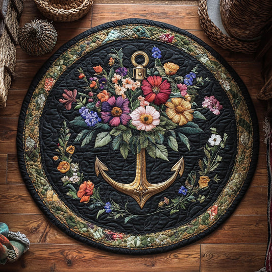 Floral Ascent WY1106014CL Quilted Round Mat