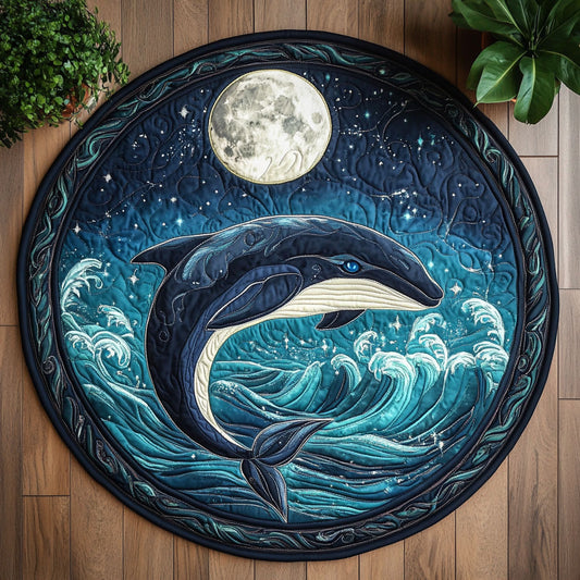 Majestic Whale CW1905242CL Quilted Round Mat
