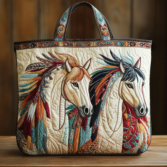Horse Spirit CW0801008CL Quilted Tote Bag