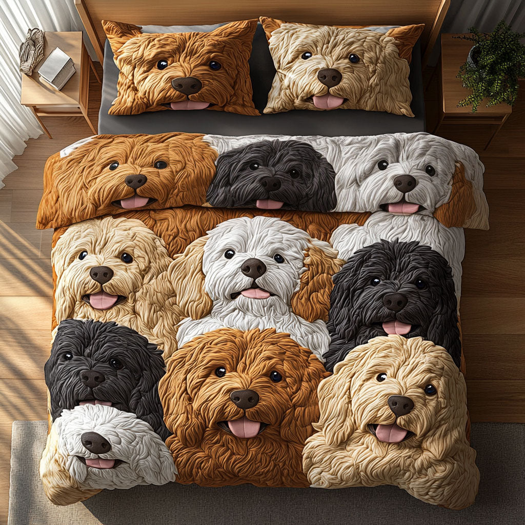 Warm Hug Golden Doodle WN1511086CL Duvet Cover Set