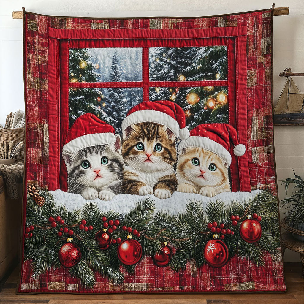 Cat Christmas Cheer WN1411005CL Quilt