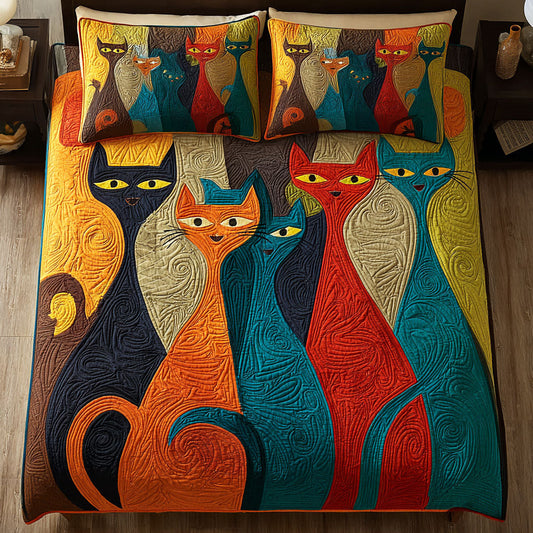 Retro Cats CP1111046CL Duvet Cover Set