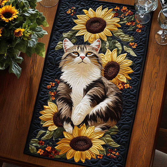 Tabby Cat CQ2604007CL Quilted Table Runner