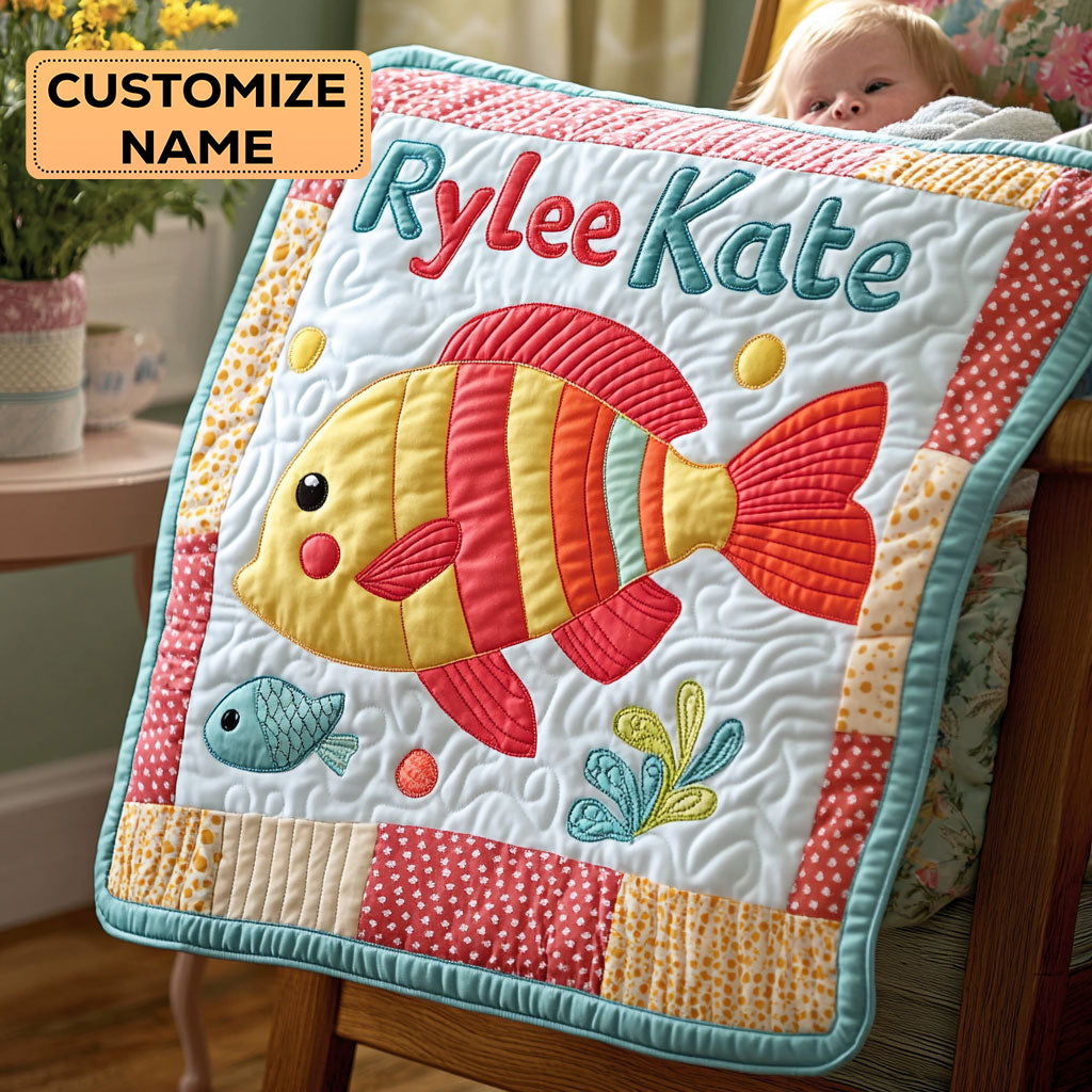 Bubbletail WJ2407006CL Personalized Baby Quilt