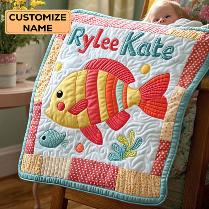 Bubbletail WJ2407006CL Personalized Baby Quilt