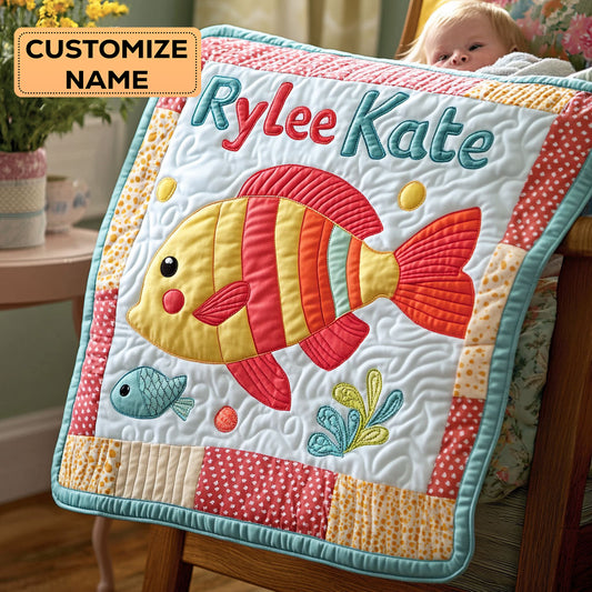 Bubbletail WJ2407006CL Personalized Baby Quilt