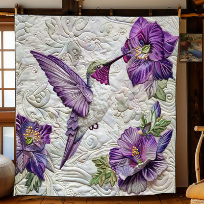 Purple Hummingbird WJ2512020CL Quilt