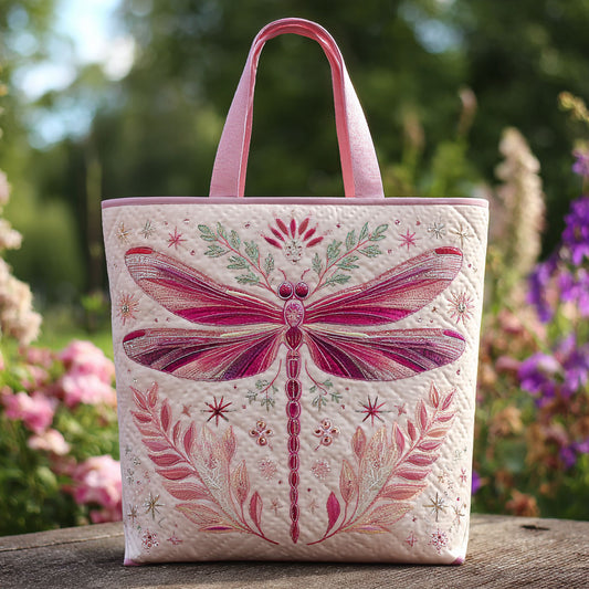 Dragonfly Grace CW0110006CL Quilted Tote Bag