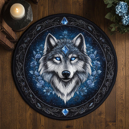 Wolf Night WX2105053CL Quilted Round Mat