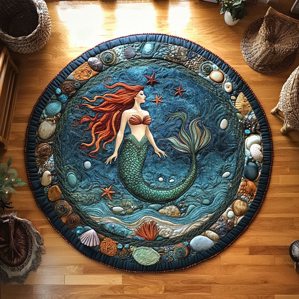 Ocean Princess WY3006132CL Quilted Round Mat