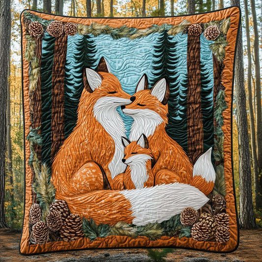 Forest Fox Family DH1809032CL Quilt