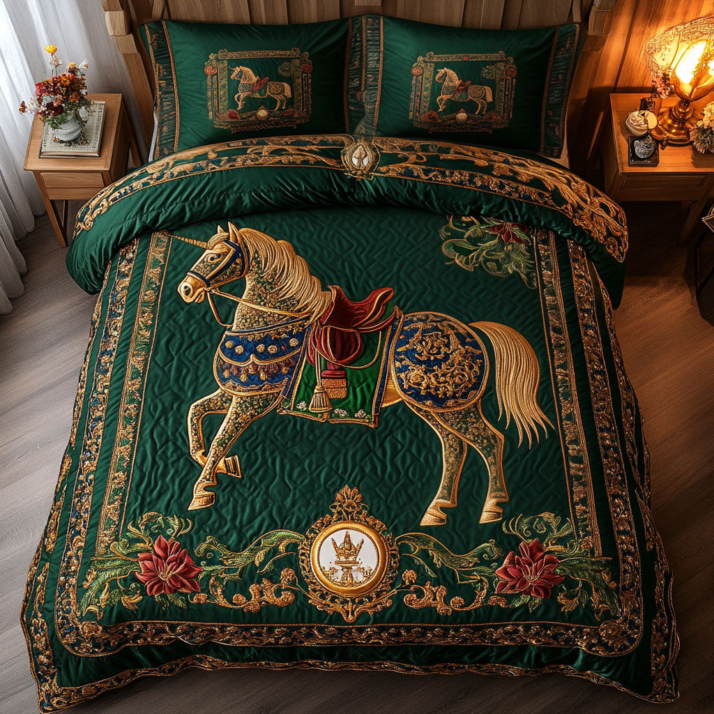 Regal Horse in Armor DH1109012CL Duvet Cover Set