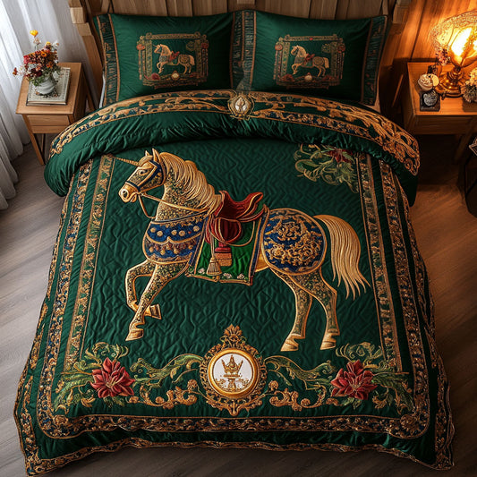 Regal Horse in Armor DH1109012CL Duvet Cover Set