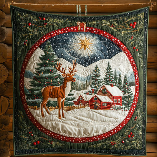 Reindeer Winter Snowglobe XK2509009CL Quilt