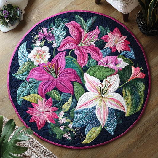 Lily Flowers XR1209022CL Quilted Round Mat