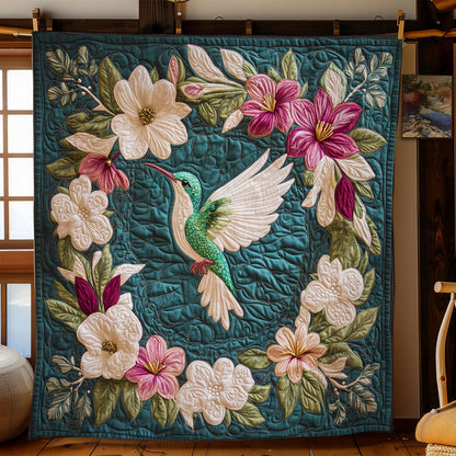 Hummingbird In Wreath WY2403038CL Quilt