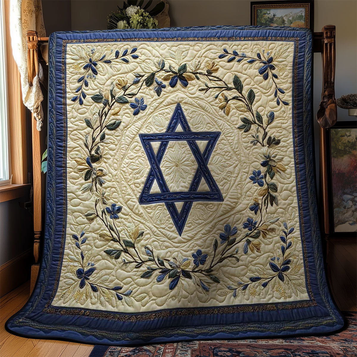 Elegant Jewish Star WN2203030CL Quilt