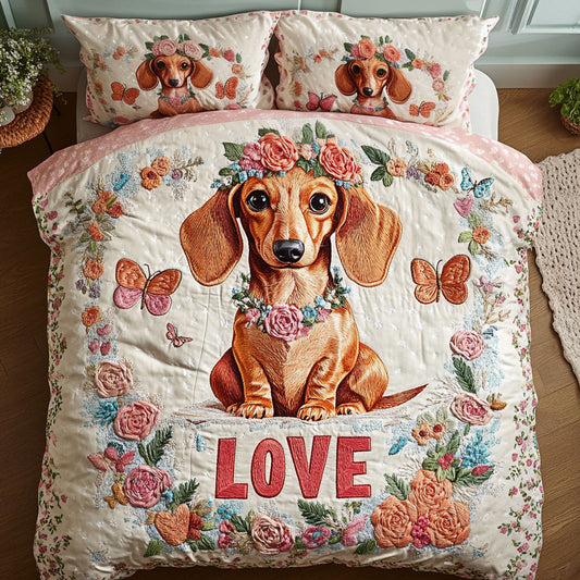 Blushing Dachshund WN0907012CL Duvet Cover Set