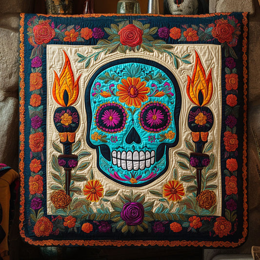 Flaming Skull WY1108090CL Quilt