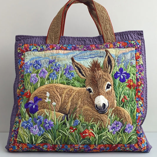 Floral Donkey XR2509020CL Quilted Tote Bag