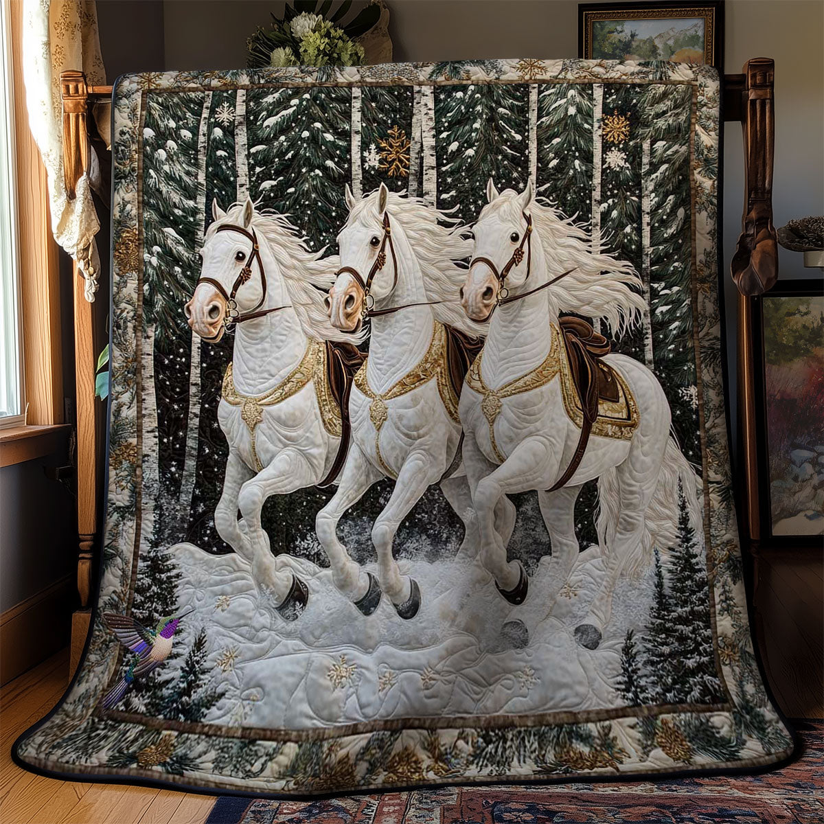 Winter Horse Run WN0512001CL Quilt