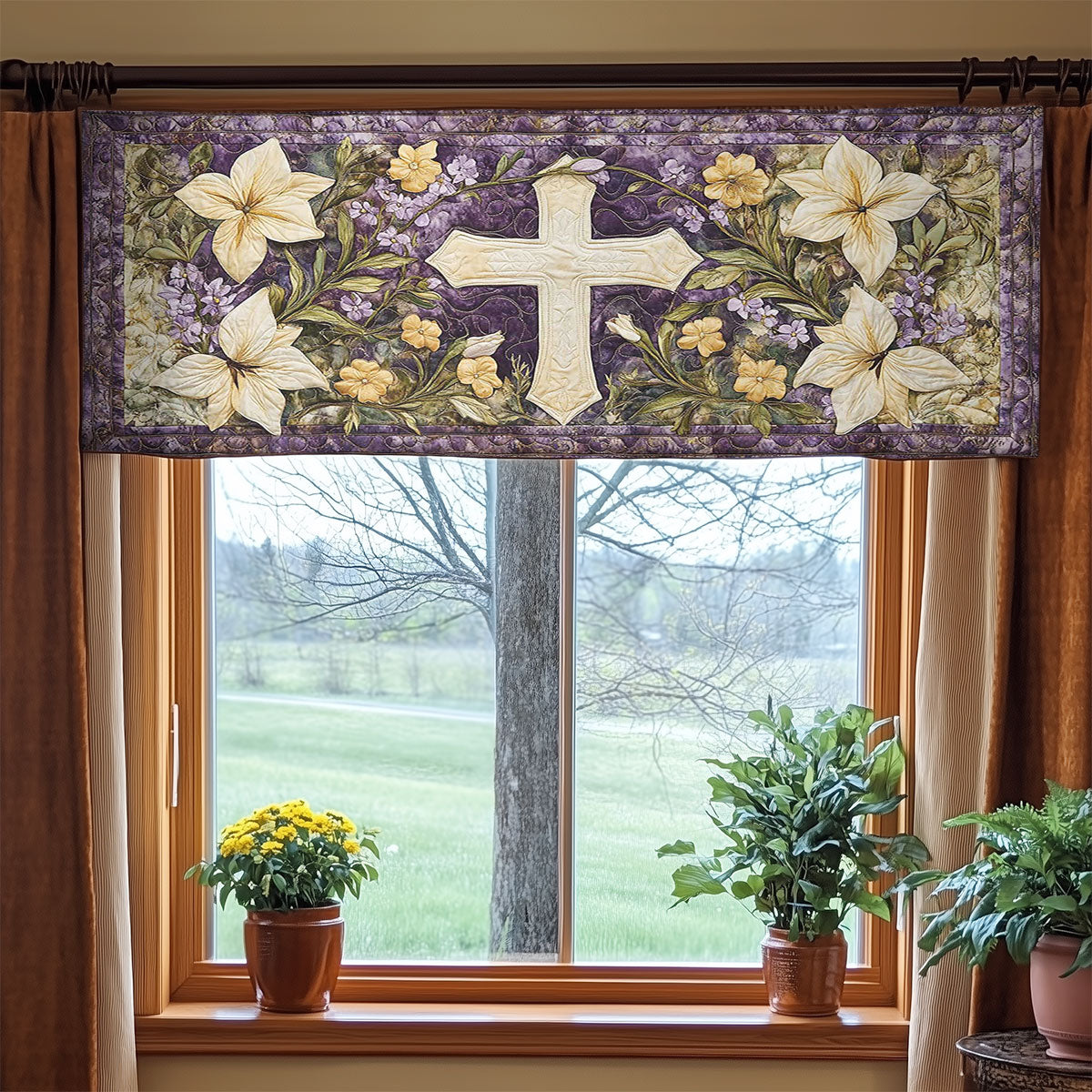 Harmonious Cross WN2003039CL Quilted Valance