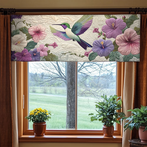 Hummingbird Floral WX2205036CL Quilted Valance
