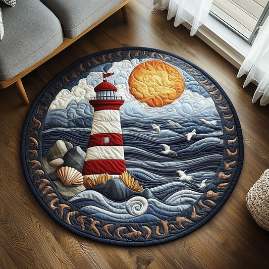 Lighthouse Sun WX2805023CL Quilted Round Mat