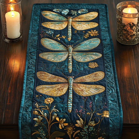 The Drift and Flutter CM1605011CL Quilted Table Runner