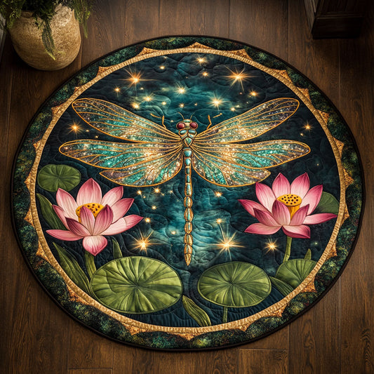 Whispering Dragonfly CW2708010CL Quilted Round Mat