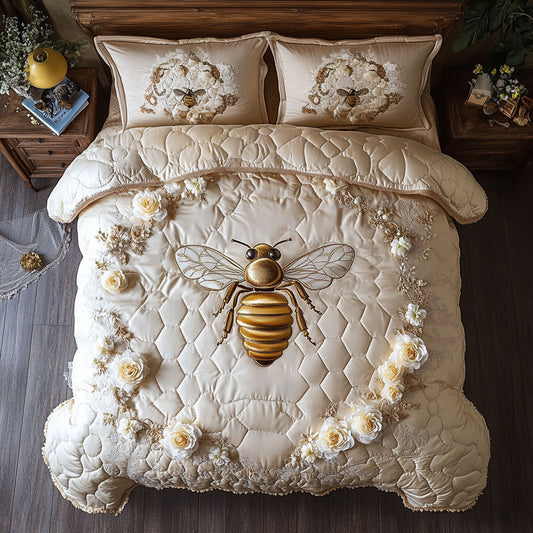 Royal Floral Wreath Bee WY0406006CL Duvet Cover Set