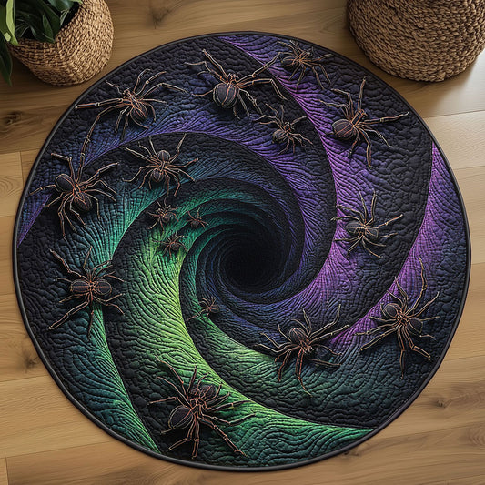 Midnight Spider WN2909037CL Quilted Round Mat