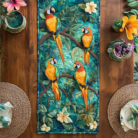Parrot Family WY0506045CL Quilted Table Runner