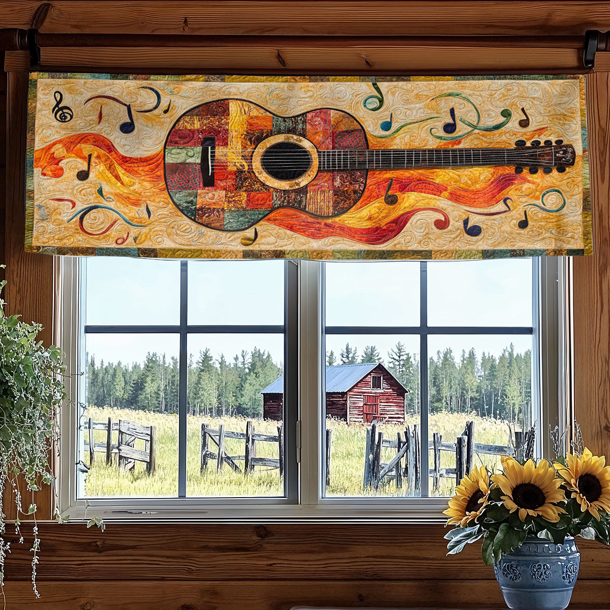 Desert Guitar WN1606043CL Quilted Valance