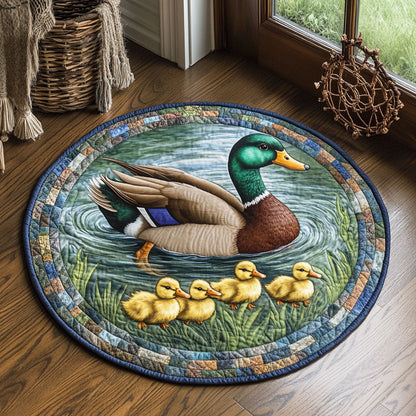 Mallard Duck WJ2504047CL Quilted Round Mat