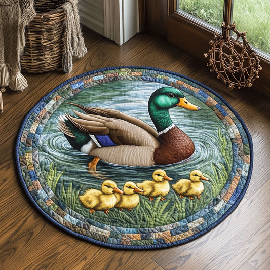 Mallard Duck WJ2504047CL Quilted Round Mat