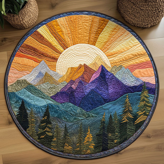 Autumn Gold Mountain WN1208007CL Quilted Round Mat