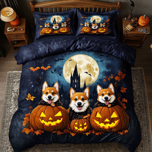 Cozy Corgi Hollow WN3107022CL Duvet Cover Set