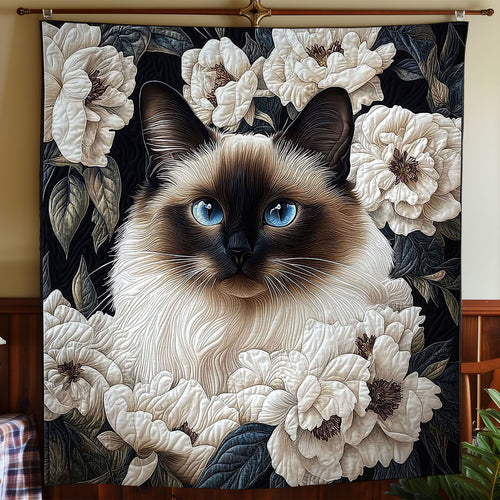 Siamese Cat Bloom CW2504051CL Quilt
