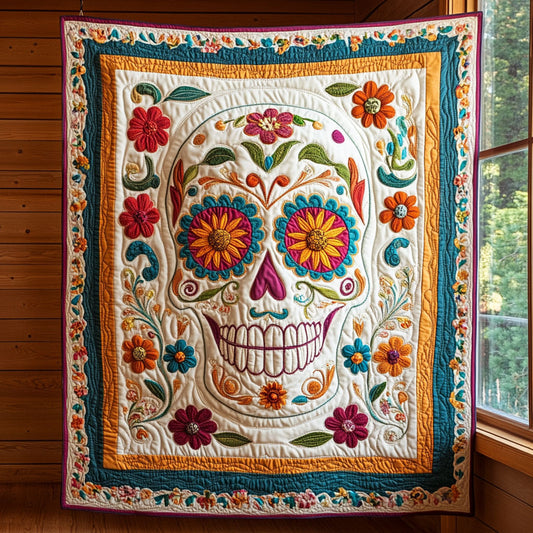 Skull Blossom CP0408043CL Quilt