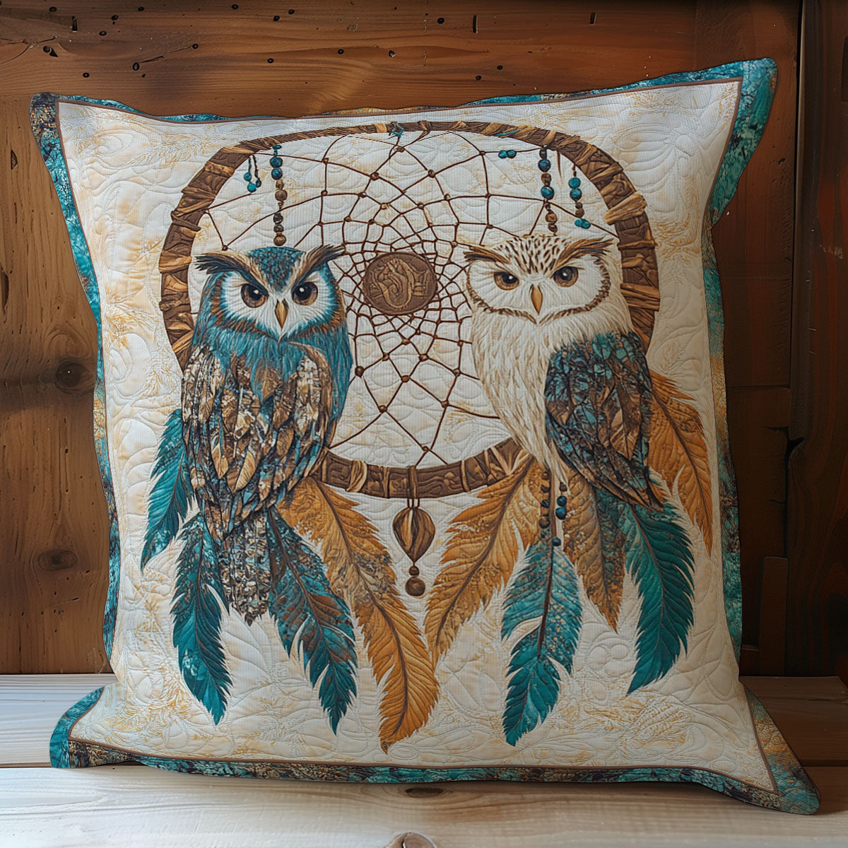 Couple Owl In Dreamcatcher WY1102039CL Quilt Pillow Case