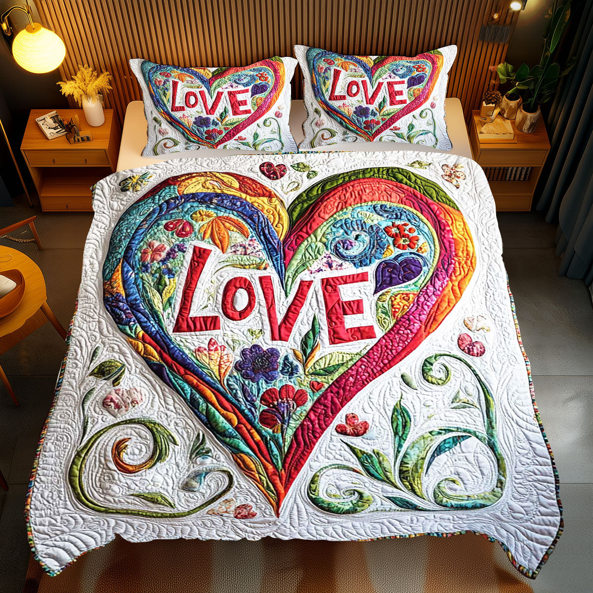 Rainbow Heart Valentine WP1612039CL Duvet Cover Set