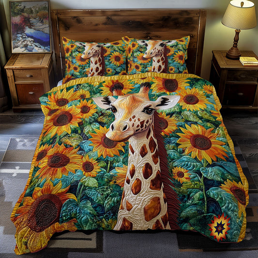 Sunflower Garden Giraffe WY1112049CL Duvet Cover Set