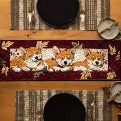 Corgi Slumber Nest WN1207014CL Quilted Table Runner
