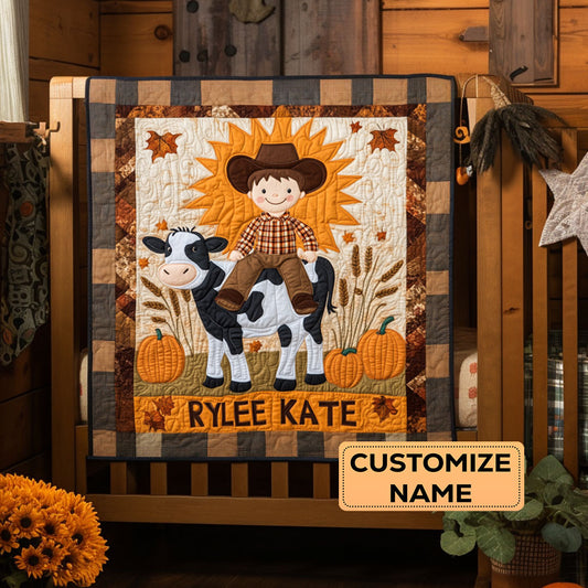 Farmyard Sunshine WY2907018CL Personalized Baby Quilt