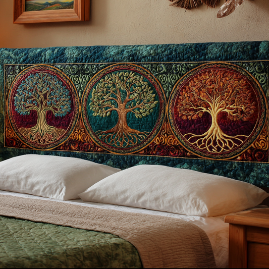 Golden Tree Of Life XR2512018CL Quilted Headboard Slipcover