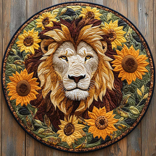 Lion And Flower CQ2404021CL Quilted Round Mat