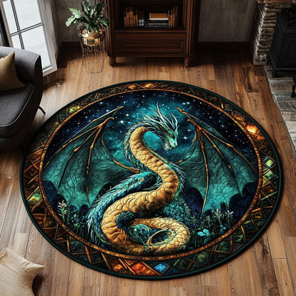 Enchanted Dragon CW1301141CL Quilted Round Mat