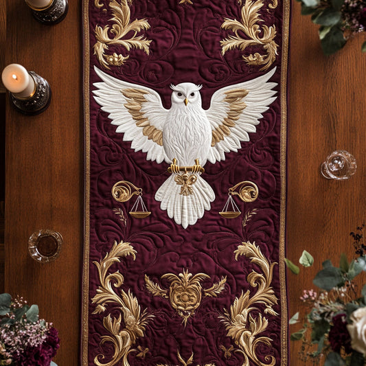 Crimson Owl WN2307003CL Quilted Table Runner