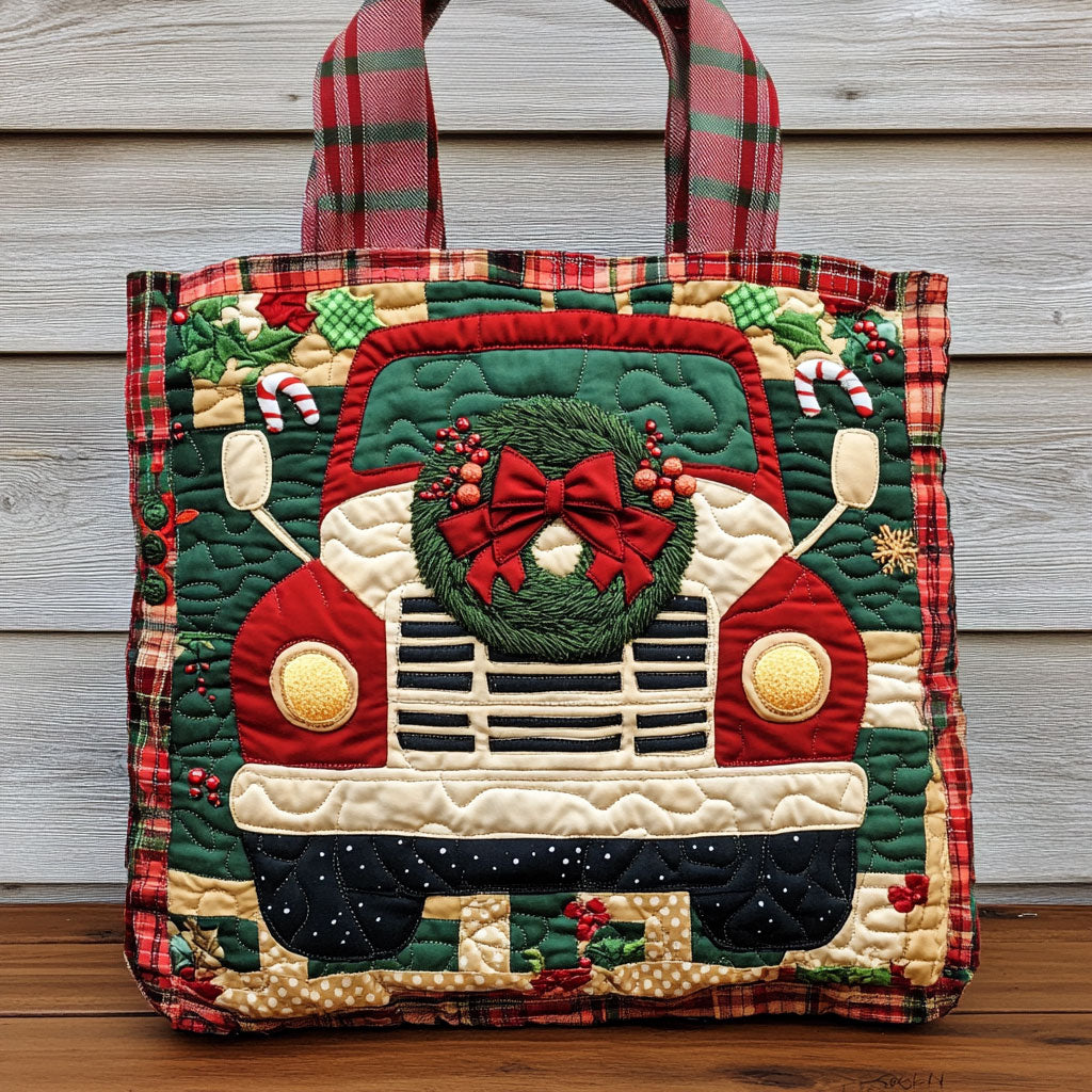 Truck Winter Magic WN1111090CL Quilted Tote Bag